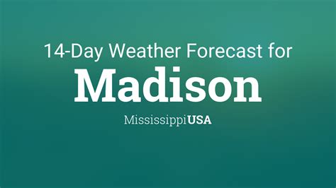 4W (Elev. . Madison weather forecast